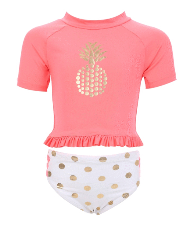 Set Madeup of Short Sleeve T-shirt and Polka Dot Short