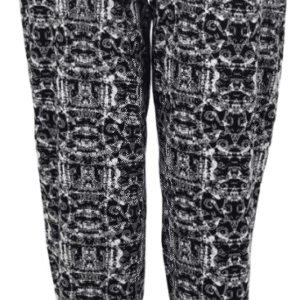 Single Jersey Black & White Trouser with Elastic Waist